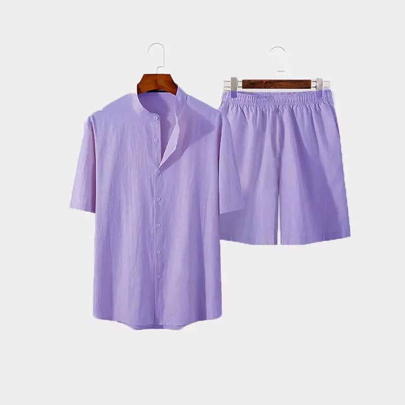 Two pieces (button-up shirt and shorts)